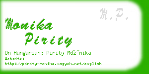 monika pirity business card